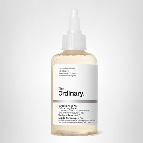 The Ordinary Glycolic Acid 7% Exfoliating Toner, Brightening and Smoothing Daily Toner for More Even-Looking Skin Tone